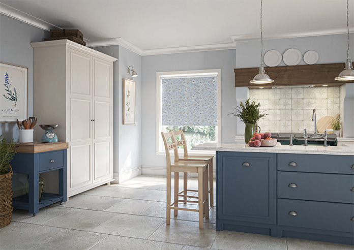 Floral Outlines, Eggshell Blue - Roller Blind - Image 7
